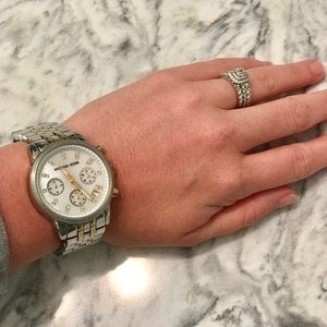 Authentic Michael Kors two toned watch